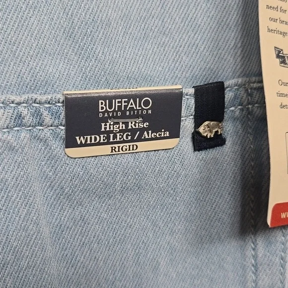 Buffalo David Bitton Size 28 Light Wash High Rise Wide Leg Rigid Alecia Jeans - Picture 5 of 9